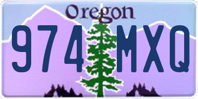 OR license plate 974MXQ