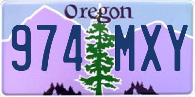 OR license plate 974MXY