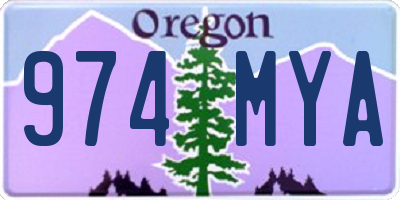 OR license plate 974MYA