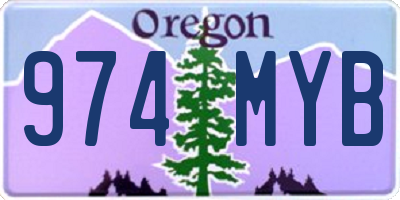 OR license plate 974MYB