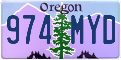 OR license plate 974MYD