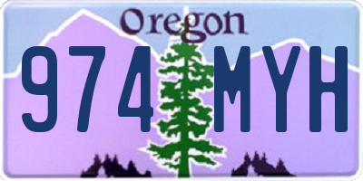 OR license plate 974MYH