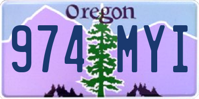 OR license plate 974MYI