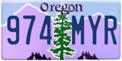 OR license plate 974MYR