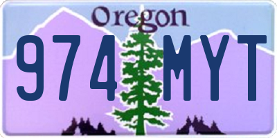 OR license plate 974MYT