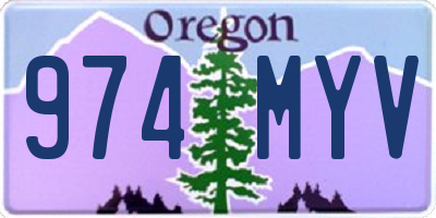 OR license plate 974MYV