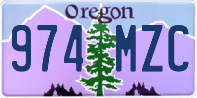 OR license plate 974MZC