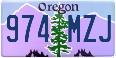 OR license plate 974MZJ