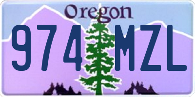 OR license plate 974MZL