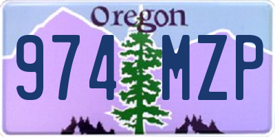 OR license plate 974MZP