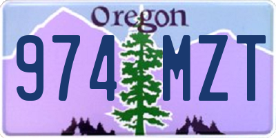OR license plate 974MZT