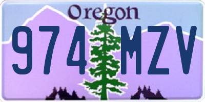 OR license plate 974MZV