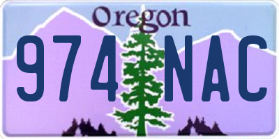 OR license plate 974NAC