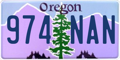 OR license plate 974NAN
