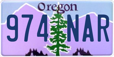 OR license plate 974NAR