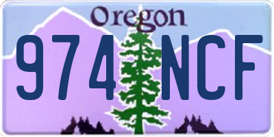 OR license plate 974NCF