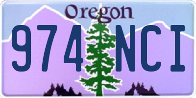 OR license plate 974NCI