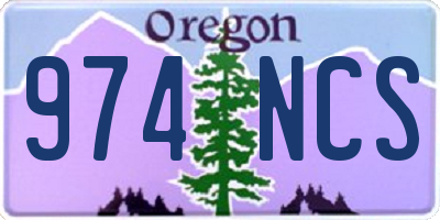OR license plate 974NCS
