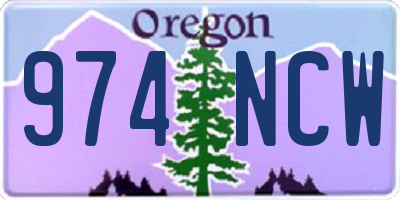 OR license plate 974NCW