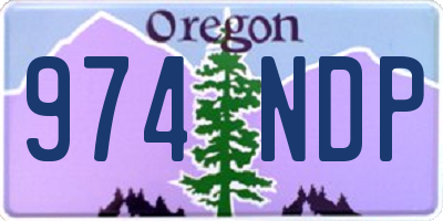 OR license plate 974NDP