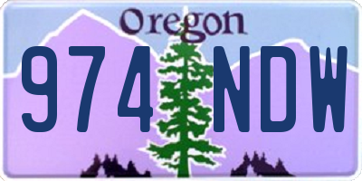 OR license plate 974NDW