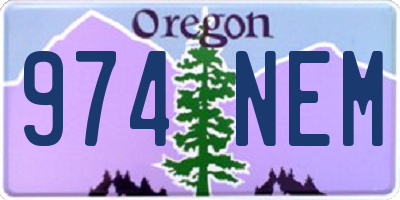 OR license plate 974NEM