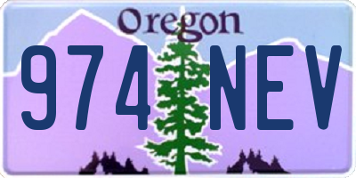 OR license plate 974NEV