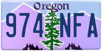 OR license plate 974NFA