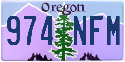 OR license plate 974NFM