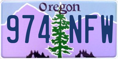 OR license plate 974NFW