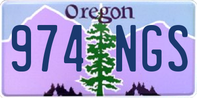 OR license plate 974NGS