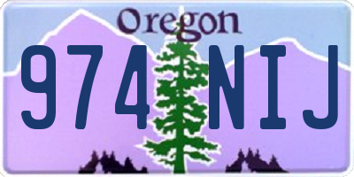 OR license plate 974NIJ