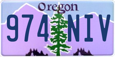 OR license plate 974NIV