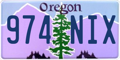 OR license plate 974NIX