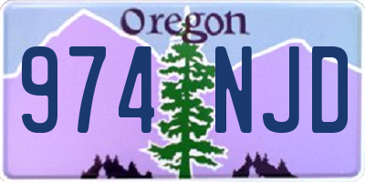 OR license plate 974NJD