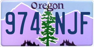 OR license plate 974NJF