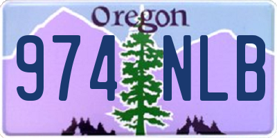 OR license plate 974NLB