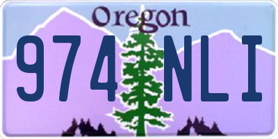 OR license plate 974NLI