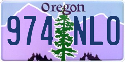 OR license plate 974NLO