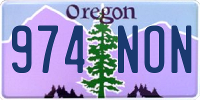 OR license plate 974NON
