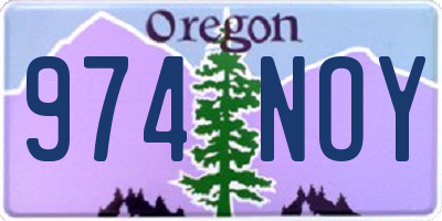 OR license plate 974NOY