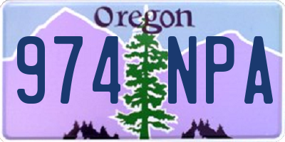 OR license plate 974NPA