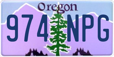 OR license plate 974NPG