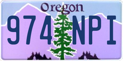 OR license plate 974NPI