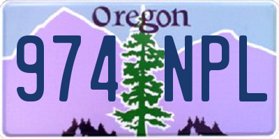 OR license plate 974NPL
