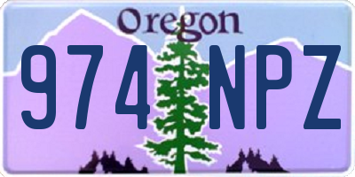 OR license plate 974NPZ