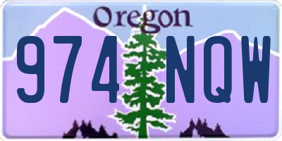 OR license plate 974NQW