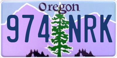 OR license plate 974NRK