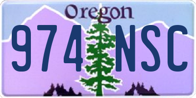 OR license plate 974NSC