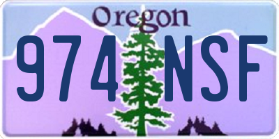 OR license plate 974NSF